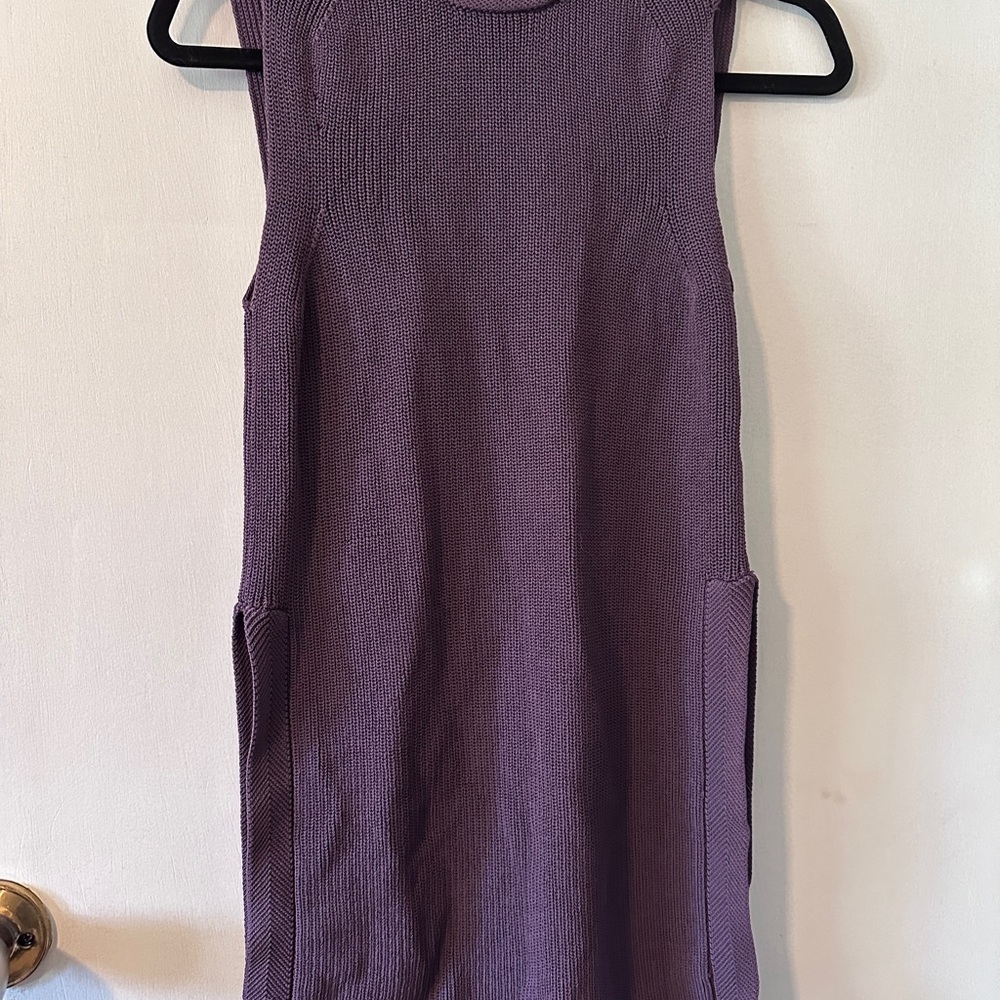 Purple Sleeveless Knit Dress